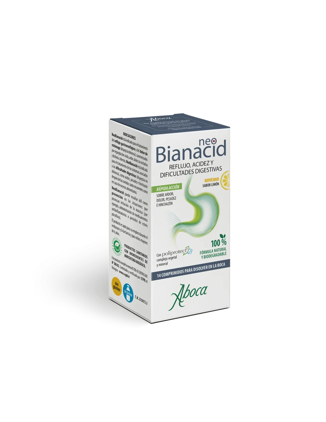 NEOBIANACID Acidez Y Reflujo Sabor Limón 14 Comprimidos