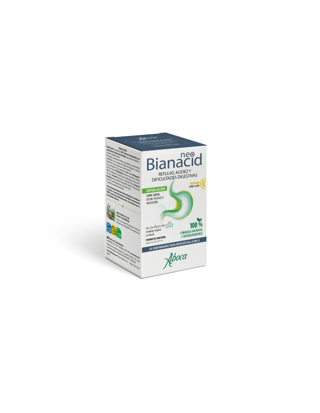 NEOBIANACID Acidez Y Reflujo Sabor Limón 45 Comprimidos