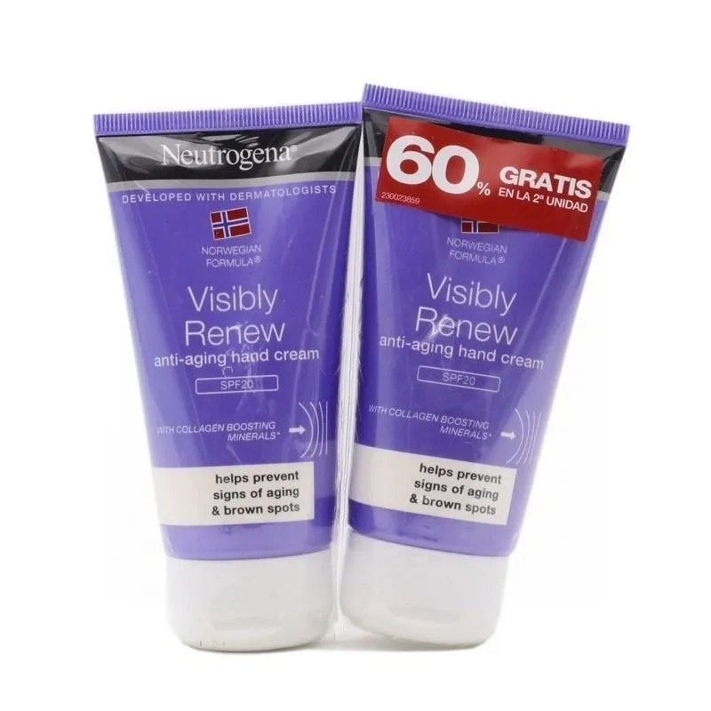 Neutrogena Crema De Manos VisibIy Renew SPF 20 2X75 ml