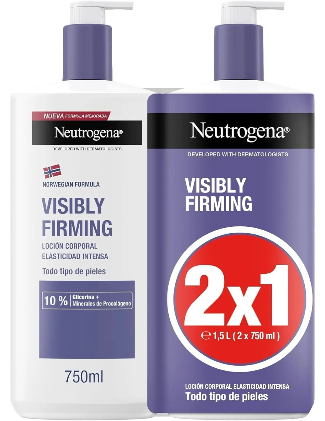 NEUTROGENA Duplo Visibly Firming Neutrogena Loción 2x750 ml