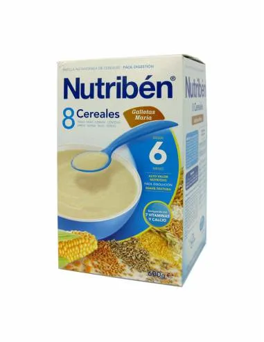 NUTRIBEN PAPILLA 8 CEREALES GALLETAS MARIA 600 G