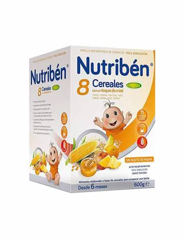 NUTRIBEN PAPILLA 8 CEREALES MIEL 4 FRUTAS 600 G