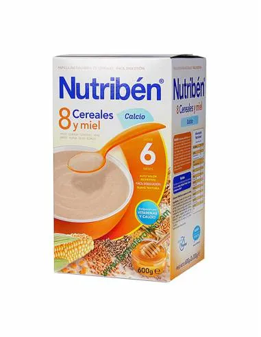 NUTRIBEN PAPILLA 8 CEREALES MIEL CALCIO 600 G