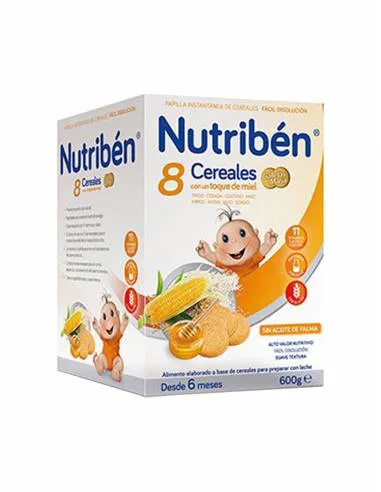 NUTRIBEN PAPILLA 8 CEREALES MIEL GALLETA 600 G