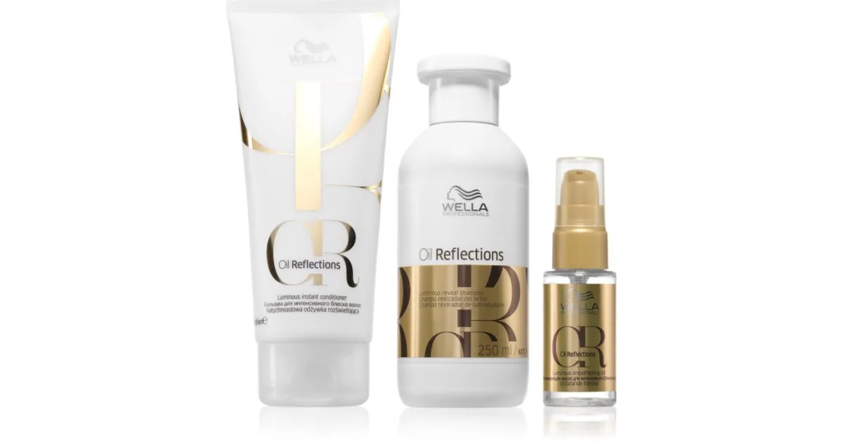 Wella Professionals Oil Reflections Set Value Pack for Shiny and Soft Hair 3 Pieces
