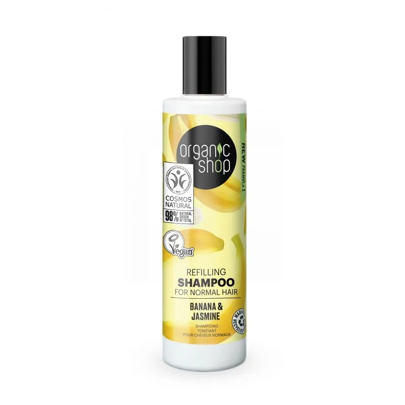 Organic Shop Champú Refill Para Cabello Normal Plátano Y Jazmín