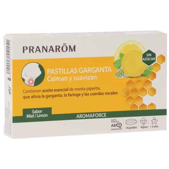 Paranarom Pastillas de miel y limón para la garganta