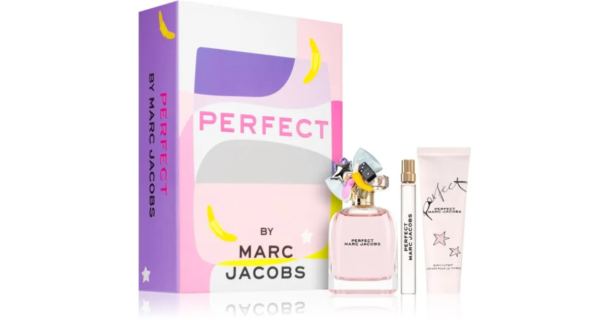 Marc Jacobs Perfect women's gift set Eau de Toilette 100 ml + body milk 75 ml + Eau de Toilette travel spray 10 ml