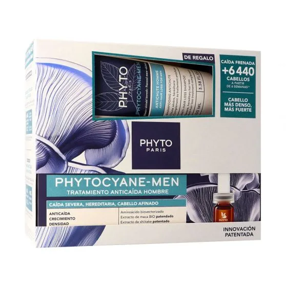Phytocyane Tratamiento Anticaída Severa Hombre 12 Ampollas + Regalo