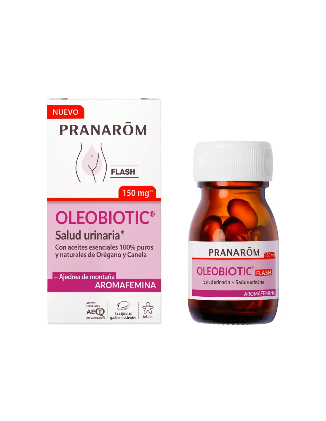 PRANAROM Aromafemina Oleobiotic Salud Urinaria Flash 15 Cápsulas