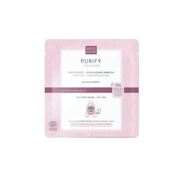 Purify Tissue Mask | Mascarilla purificante 1ud - Happiness Cosmetics - Arôms Natur ®