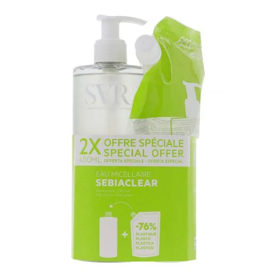 SVR Sebiaclear Pack Agua Micelar + Recarga