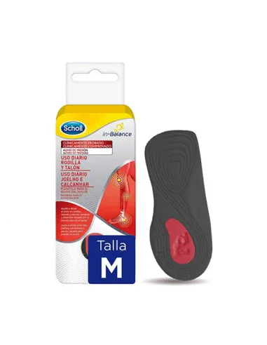 SCHOLL PLANTILLAS RODILLA Y TALÓN TALLA M 1 PAR