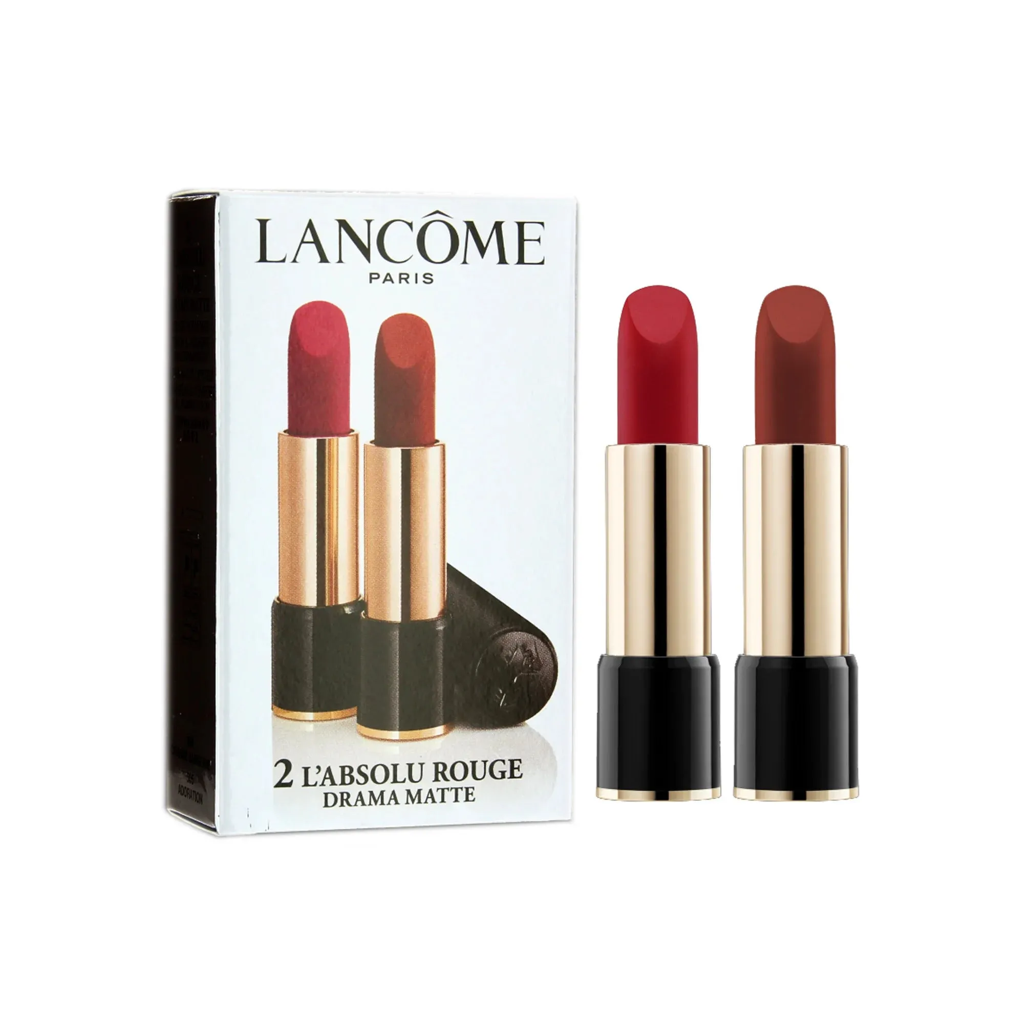 Set Duo Lancome L`Absolu Rouge Matte Cream lipstick 290 Drama 2 pieces 3.4 g