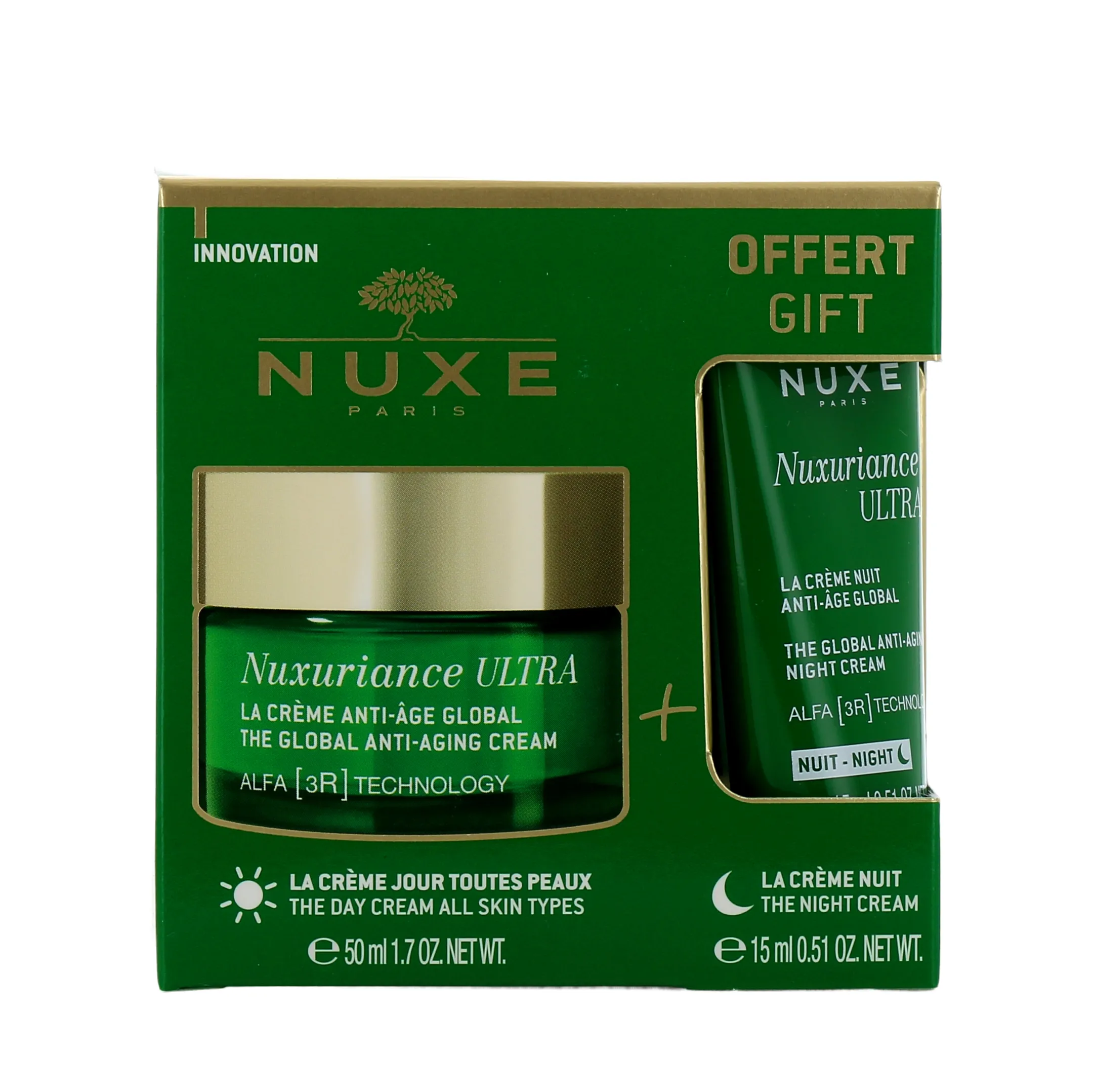 Set Nuxe: Nuxuriance Ultra Anti-Age Face Cream 50 ml + Nuxuriance Ultra Anti-Age Night Face Cream 15 ml