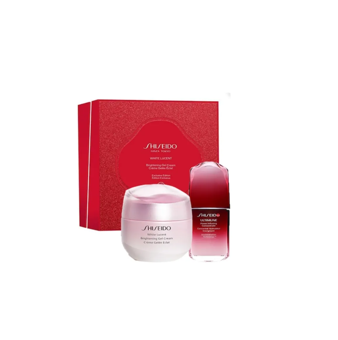 White Lucent Set Shiseido: White Lucent Illuminating Day Cream For The Face 15 ml + White Lucent Illuminating Serum For The Face 10 ml