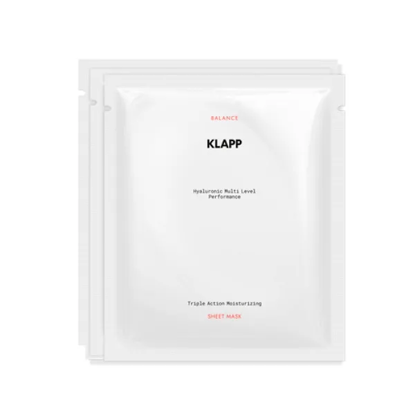 Sheet Mask | Mascarillas faciales hidratantes 3 ud - Balance Hyaluronic Multi Level Performance - Klapp ®