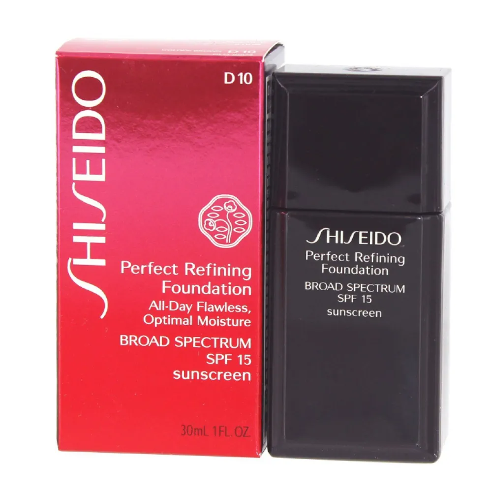 Shiseido Perfect Refining Hydrating Liquid Foundation D10 Golden Brown SPF 15 30 ml