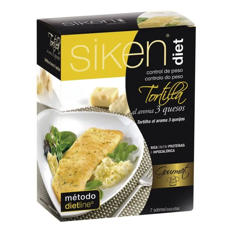 Siken Diet Tortilla de 3 Quesos 7 Sobres