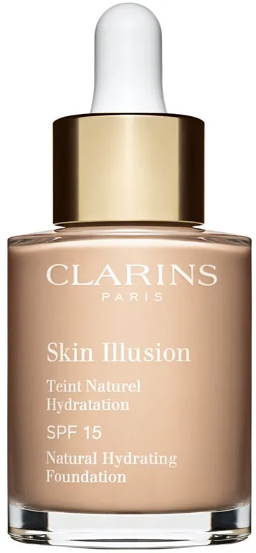 Clarins Skin Illusion Natural Illuminating Hydrating Foundation SPF 15 Color 102.5C Porcelain 30ml