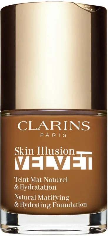 Clarins Skin Illusion Velvet liquid foundation with a matte finish and a nourishing effect, colour 118.5N 30 ml