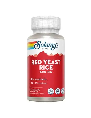 SOLARAY RED YEAST RICE 600 MG 45 CAPS