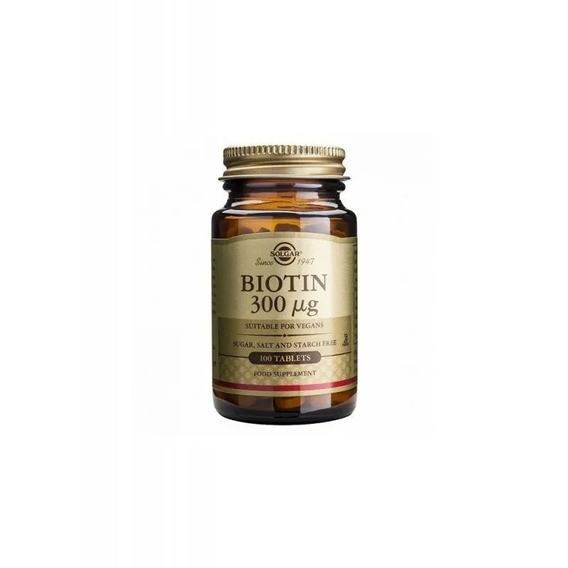 Solgar Biotina 300 mcg 100 Comprimidos