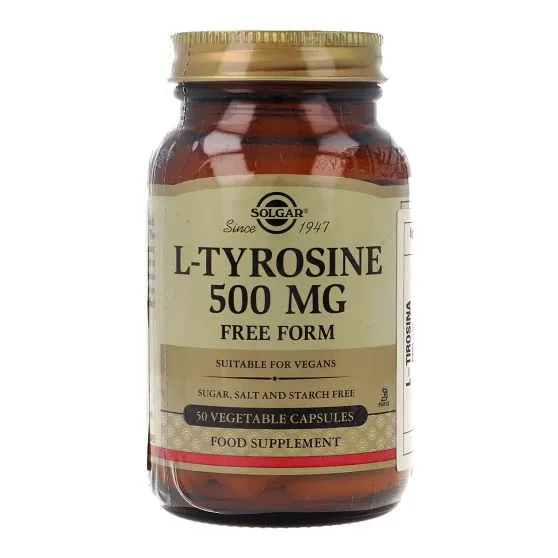 Solgar - L-tirosina 500 mg - 50 cápsulas vegetales