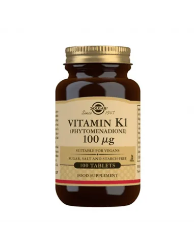 SOLGAR VITAMINA K NATURAL 100MCG 100COMP