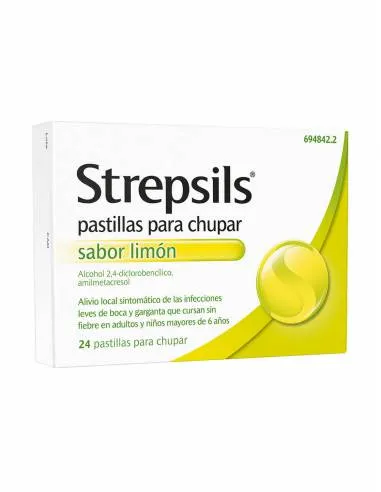 STREPSILS 24 PASTILLAS PARA CHUPAR LIMON