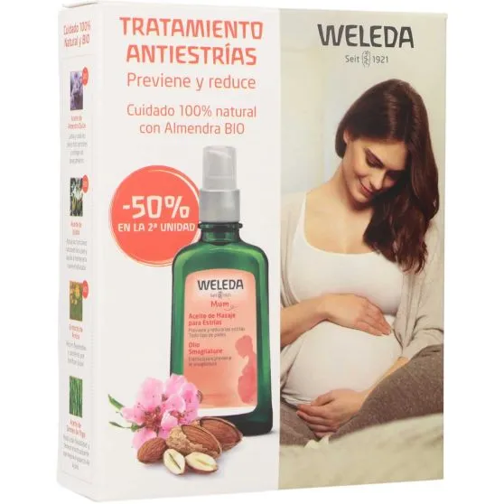 Weleda Aceite de Masaje Antiestrías pack descuento 2ª unidad