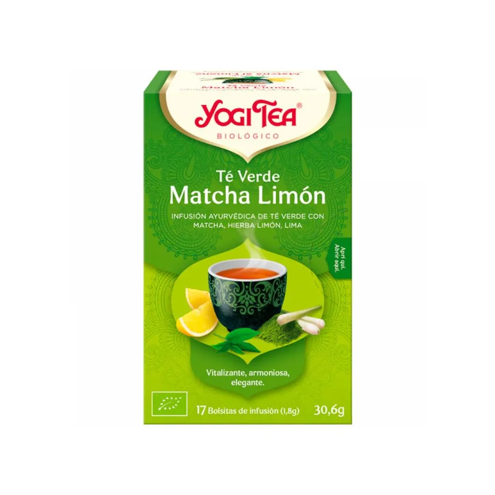 Yogi Tea Té verde Matcha Limón. Dietisa