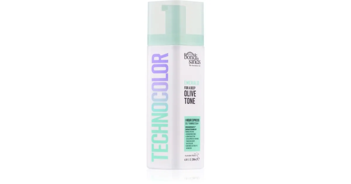 Bondi Sands Technocolor Emerald self-tanning mousse Golden Olive Bronze color 200 ml