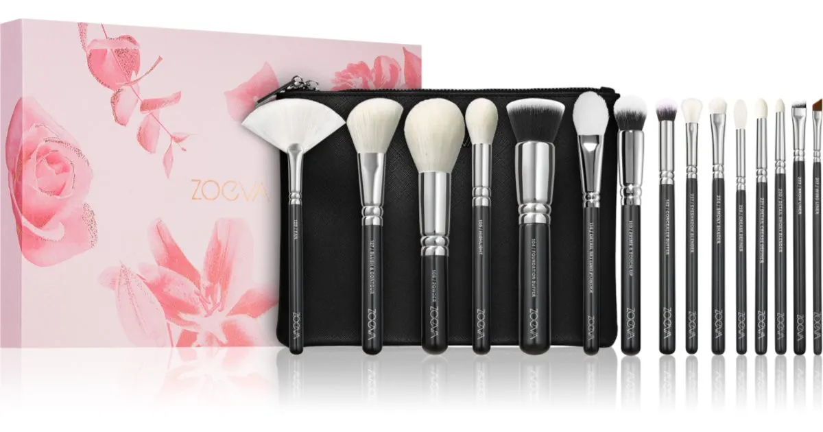 ZOEVA The Artists Silver Brush Set with Case