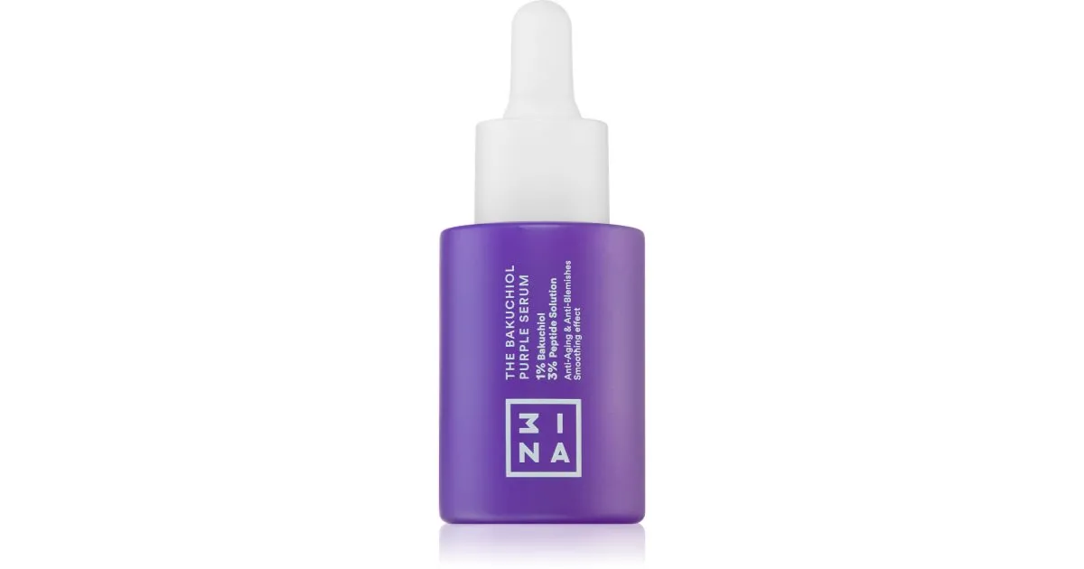 3INA The Bakuchiol Purple Light Face Serum for Tightening Skin 30ml