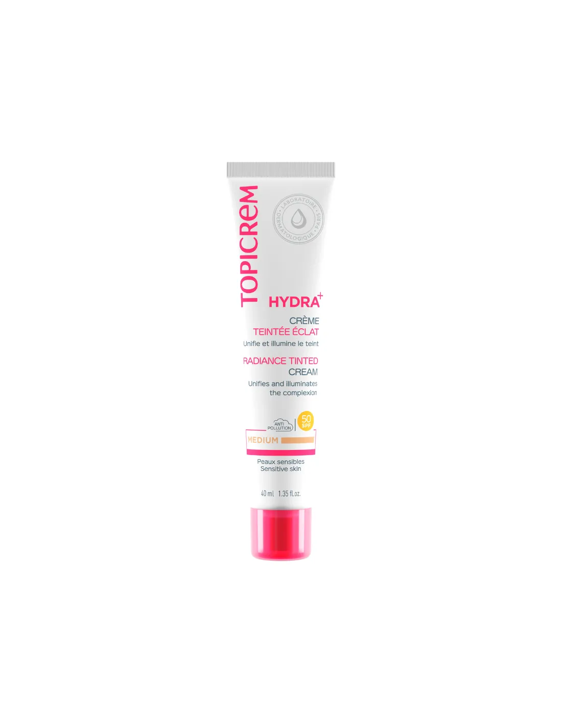 TOPICREM Hydra+ Crema Tintada Color Medio SPF50 40 ml