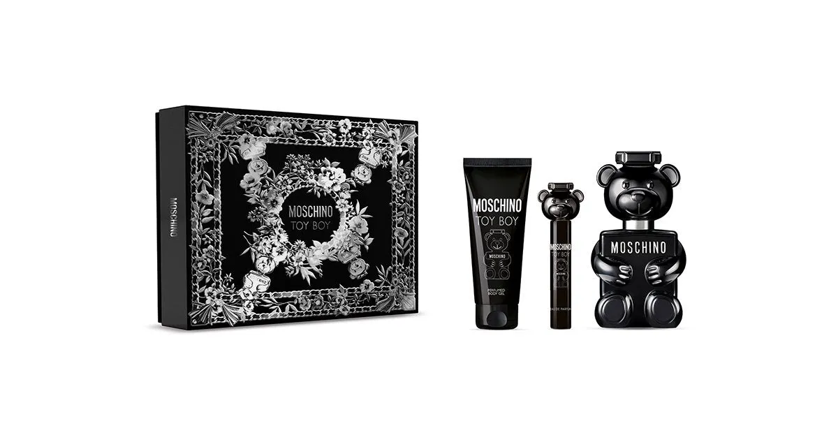 Moschino Toy Boy Gift Set for Men Eau de Parfum 100ml + Body Gel 100ml + Travel Spray 10ml