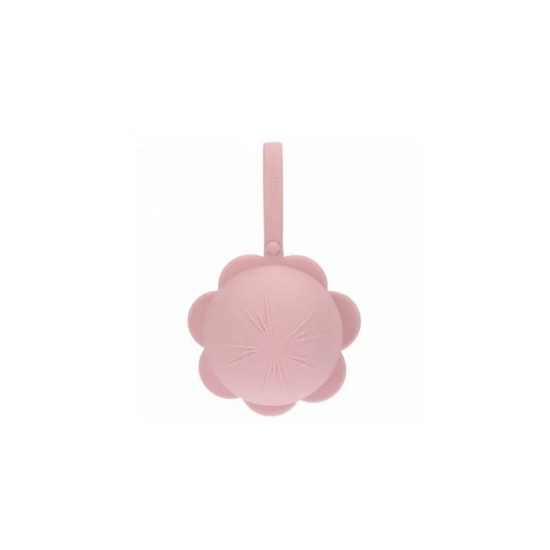 Tutete Portachupetes Silicona Flor Rosa
