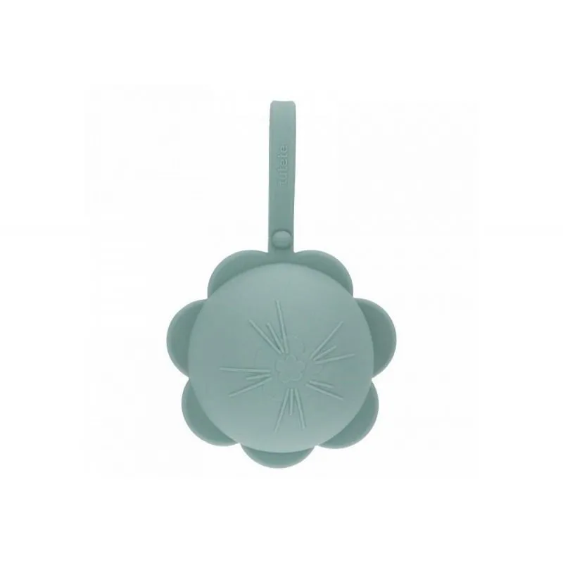 Tutete Portachupetes Silicona Flor Verde