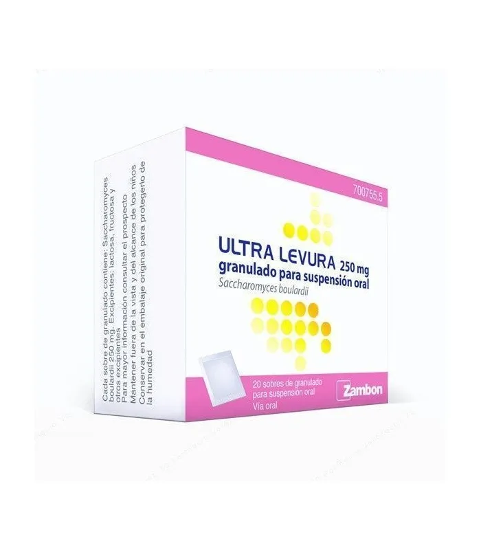 Ultra-Levadura 250 Mg 20 Sobres Granulados Suspension Oral Probiotico