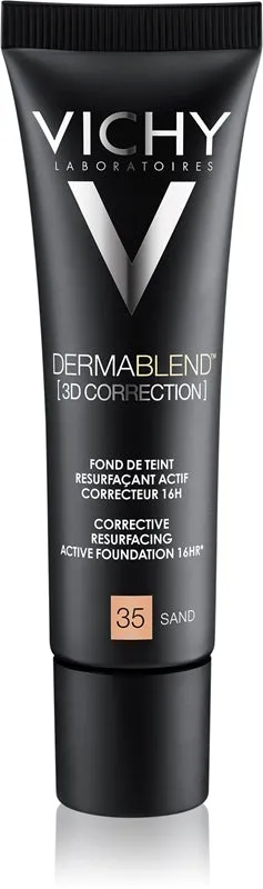 Vichy Dermablend 3D Correction Smoothing Foundation Concealer SPF 25 Color 35 Sand 30ml