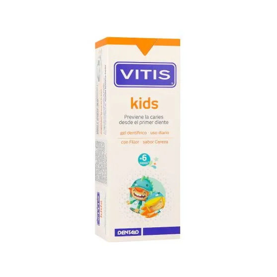 Vitis Kids Gel Dentífrico con Flúor Sabor Cereza +6 meses