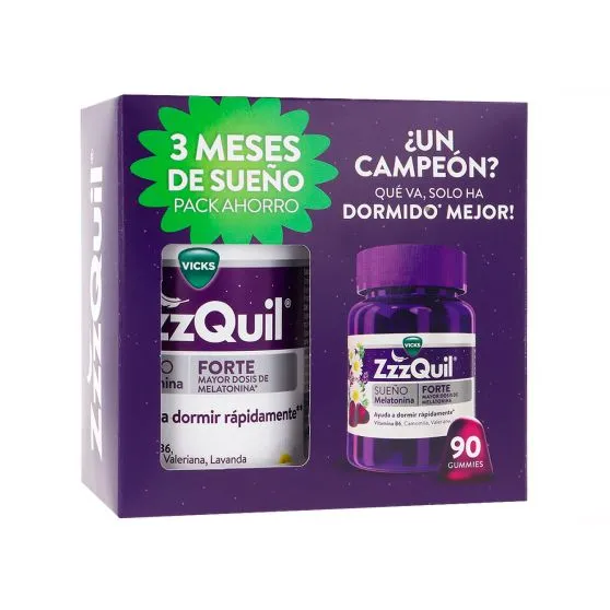 ZZZQuil Melatonina Forte 90 Gummies Pack Ahorro