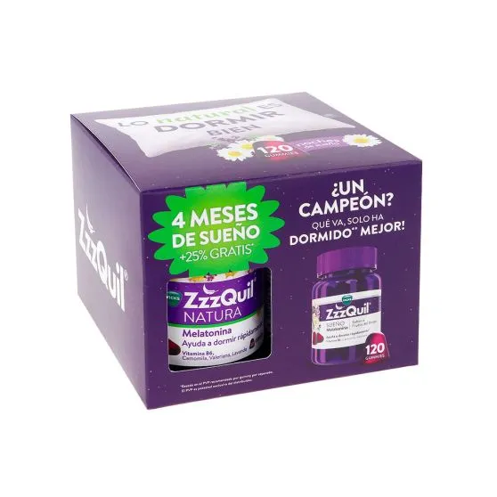 ZzzQuil Natura Melatonina Pack 120 Gummies